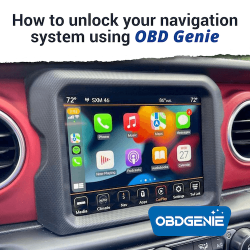 How to unlock your navigation system using OBD Genie