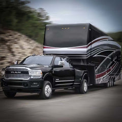 ram truck brake controller programmer hauling an RV